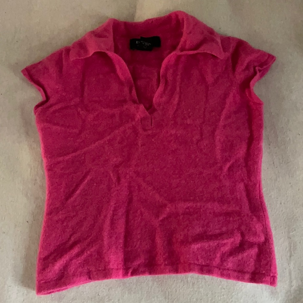 Pink Cashmere Cropped Sweater by Express Size Small